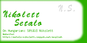 nikolett setalo business card